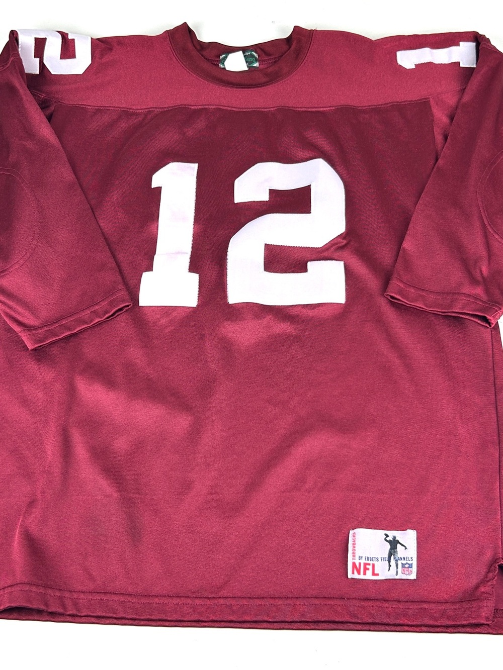 Ebbets field Flannels X Stall And Bean Football Jersey NFL Red #12 Throwback
